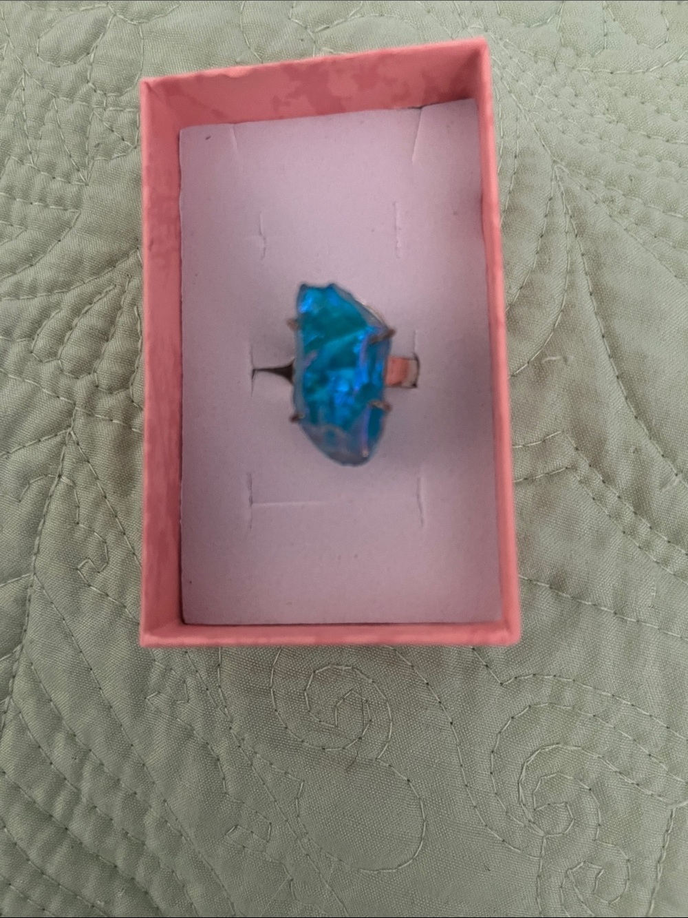 Blue Crystal Statement Ring - Women Jewelry